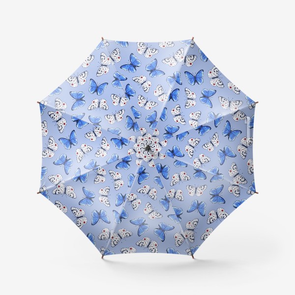 Зонт «Бабочки на голубом фоне»