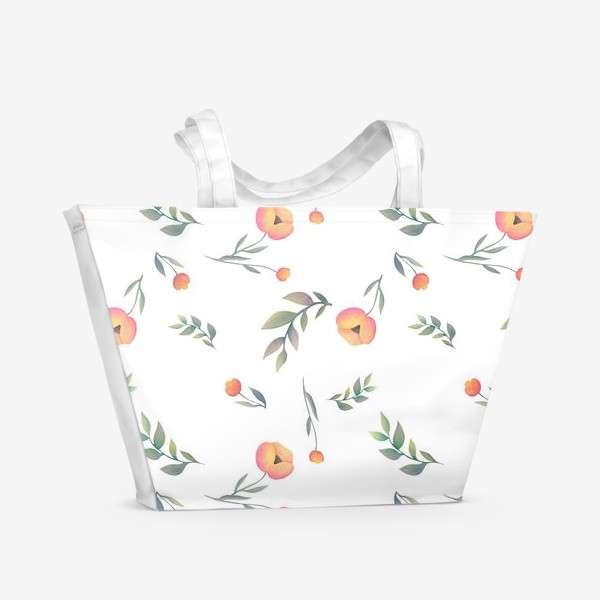 Пляжная сумка «Акварельые цветы»