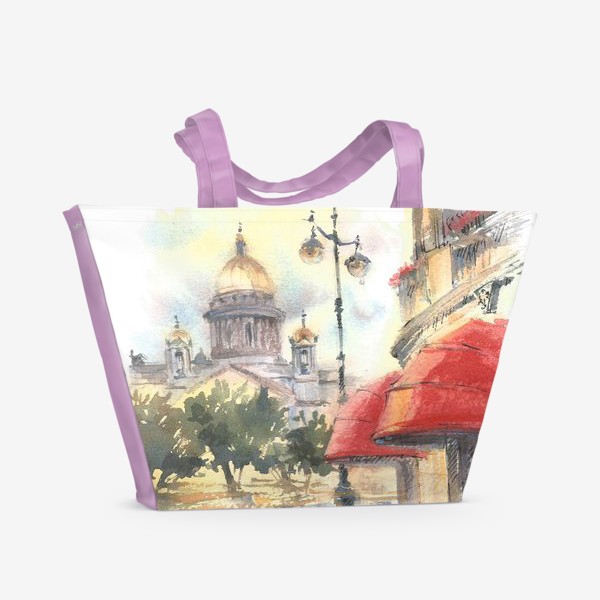 Пляжная сумка «Исаакиевский собор, Петербург»