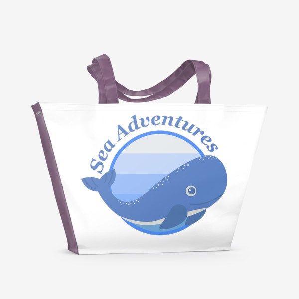 Пляжная сумка «Кит. Морские приключения»