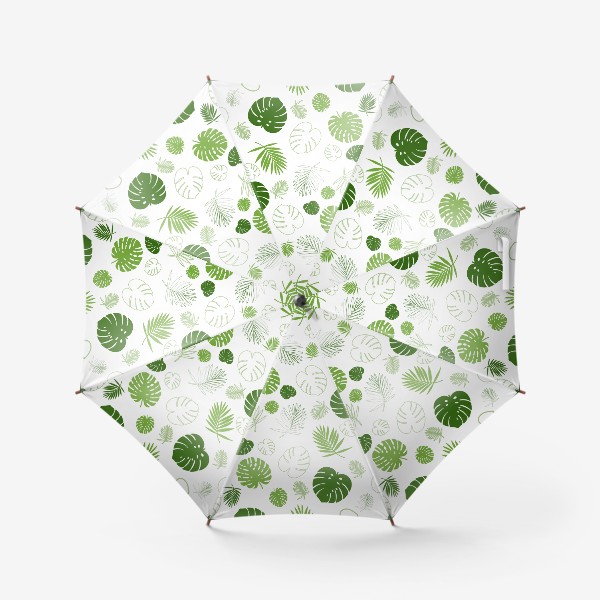 Зонт «Бесшовный паттерн с тропическими листьями.»