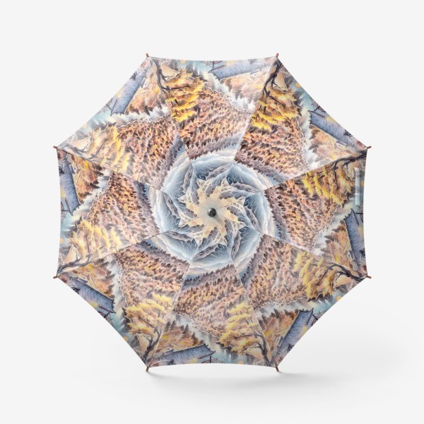 Зонт «Осень в горах акварель»