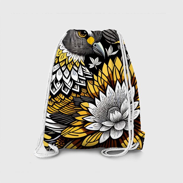 Рюкзак «Птица и золотые цветы»