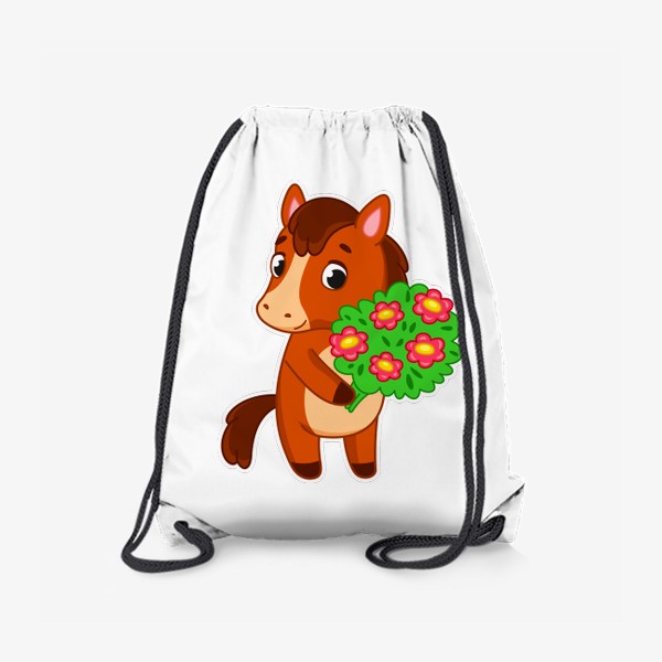 Рюкзак «Лошадка с цветами»