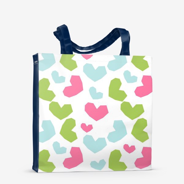 Сумка-шоппер «Разноцветные сердечки»