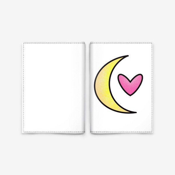 Обложка для паспорта «Луна любовь»