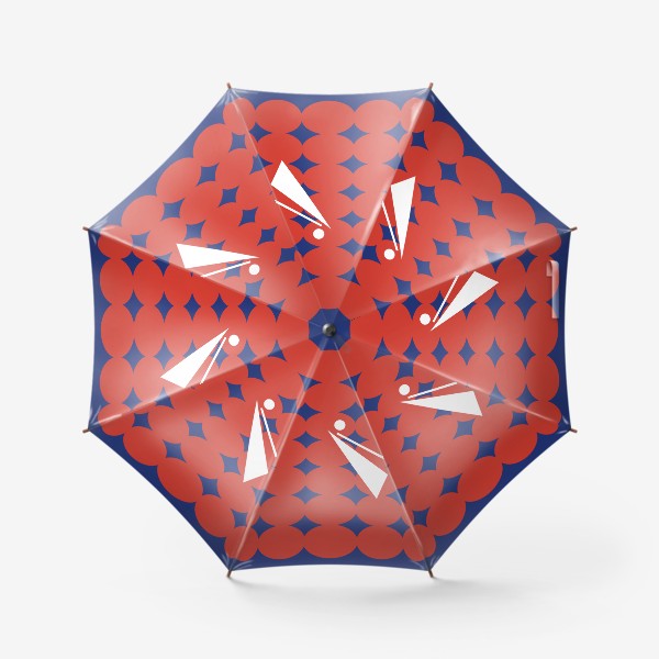 Зонт «Абстрактный узор № 18 Фокус на точке синий красный »