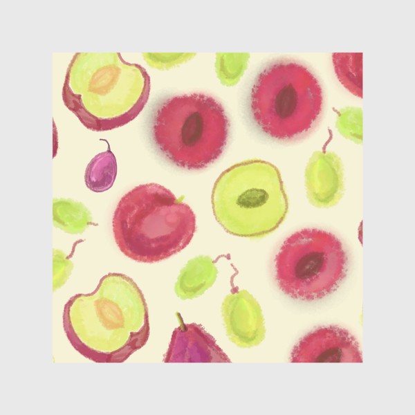 Скатерть «Сливы и виноград на летнем столе»