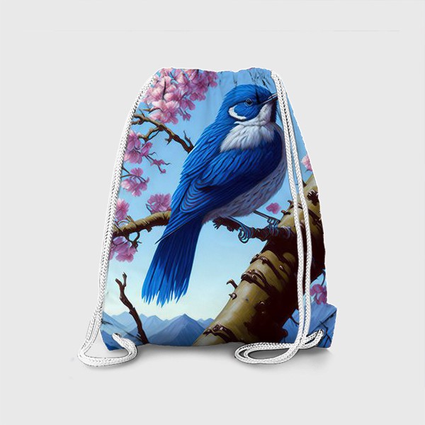 Рюкзак «Синяя птичка и сакура»