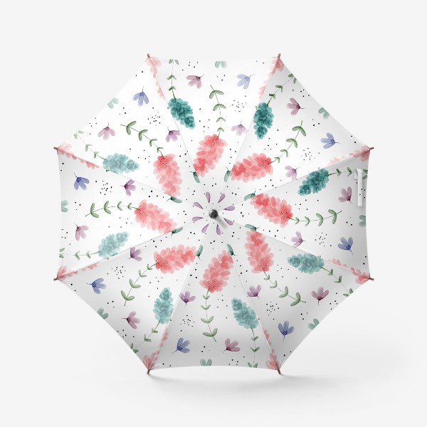 Зонт «Акварельные цветы-люпины»