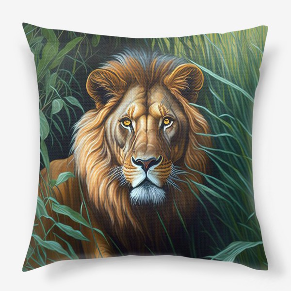 Подушка «Лев на охоте»