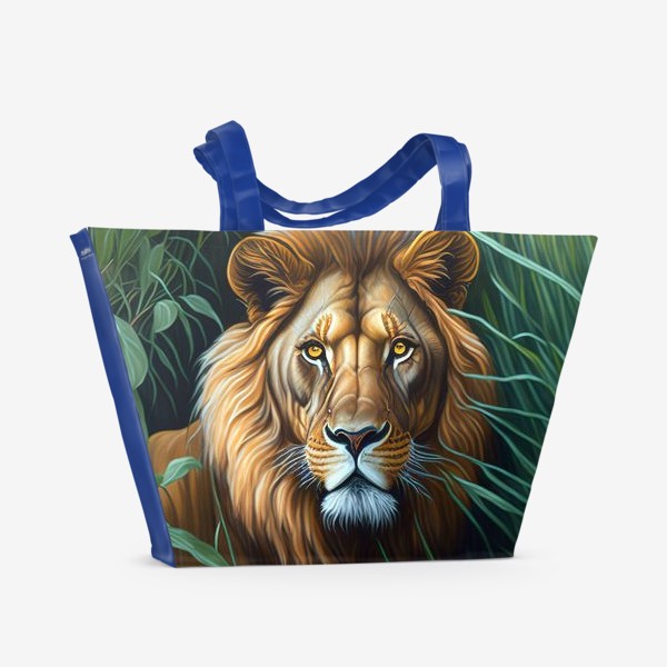 Пляжная сумка «Лев на охоте»