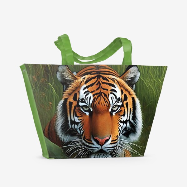 Пляжная сумка «Тигр в зарослях»