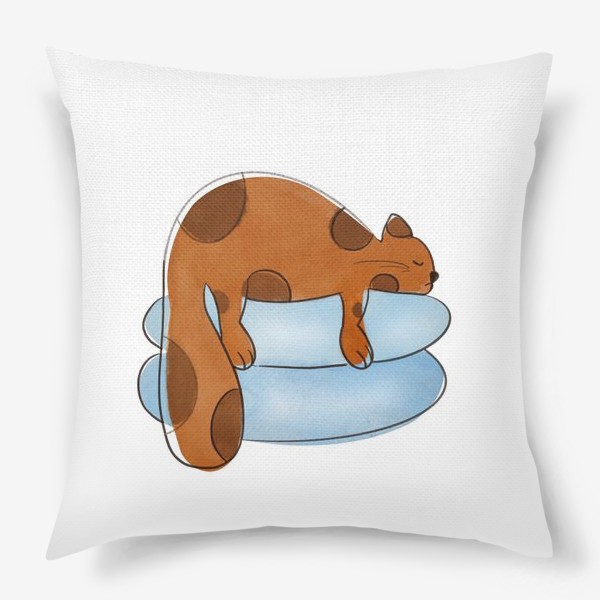 Подушка «Рыжий кот - принт для тех, кому нужен отдых»