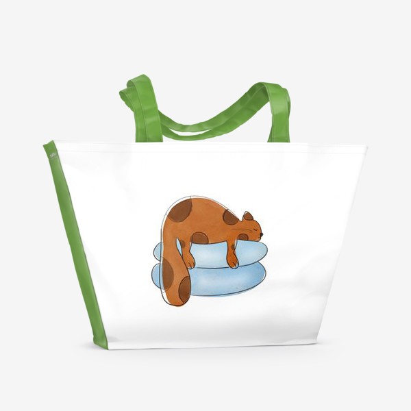 Пляжная сумка «Рыжий кот - принт для тех, кому нужен отдых»
