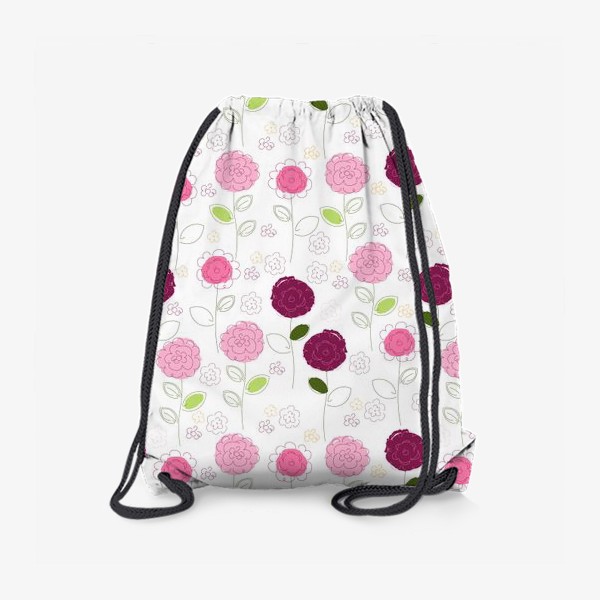 Рюкзак «Бесшовный паттерн с цветами.Цветы.»
