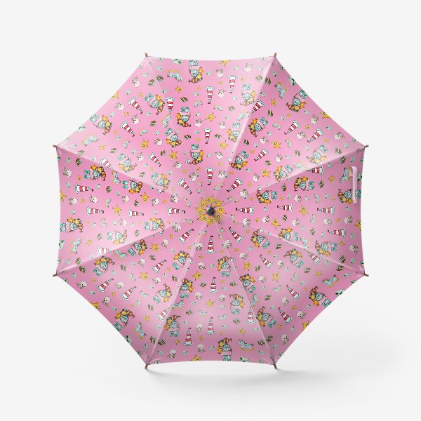 Зонт «Девочка с единорожкой, акварель.»
