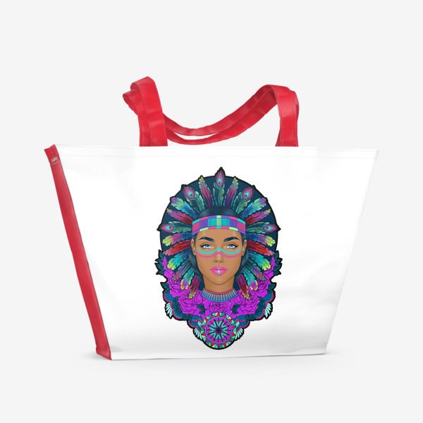 Пляжная сумка «Индейская девушка»