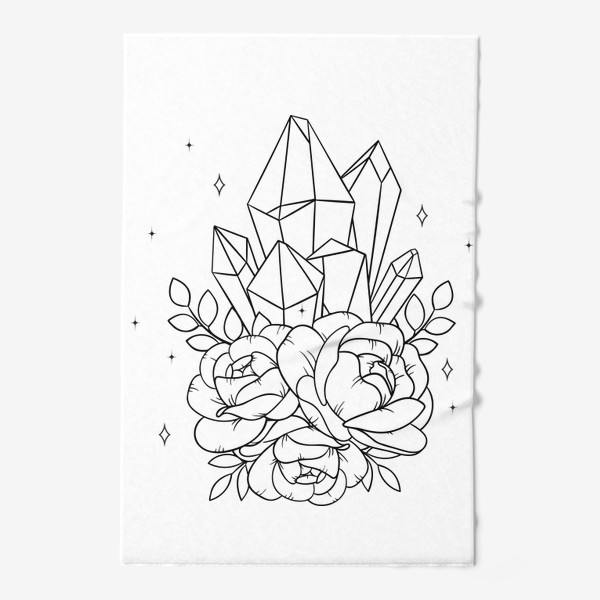 Полотенце «Кристалл и розы»