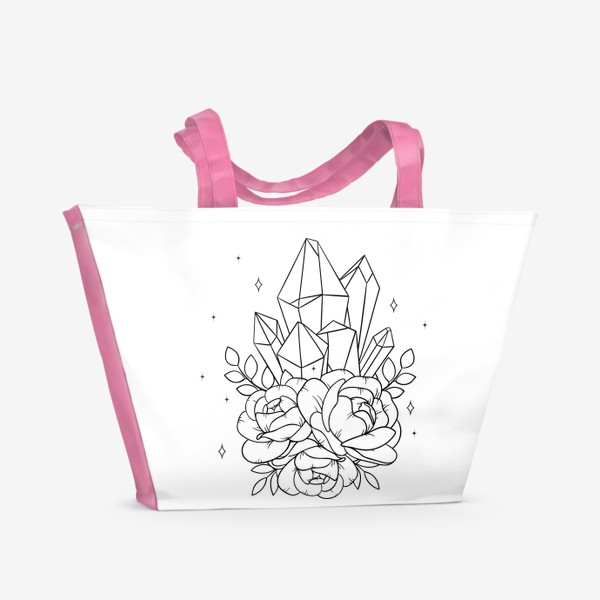 Пляжная сумка «Кристалл и розы»