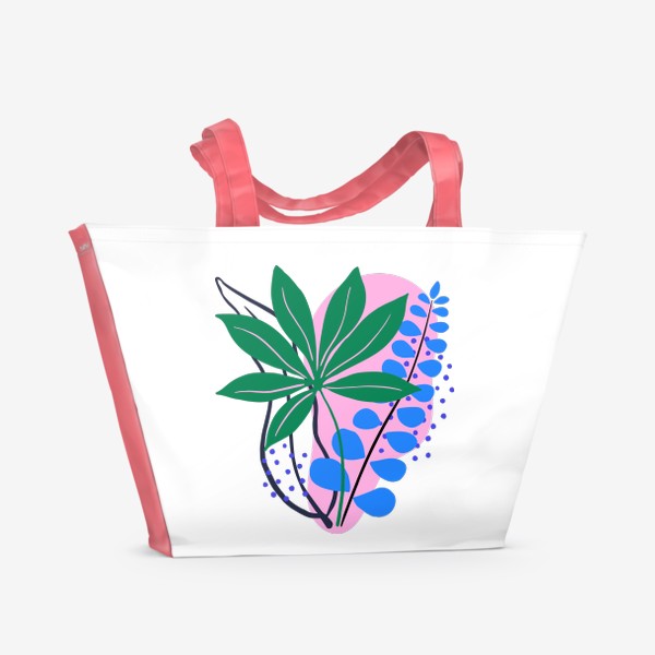 Пляжная сумка «Тропический принт. Экзотические растения»