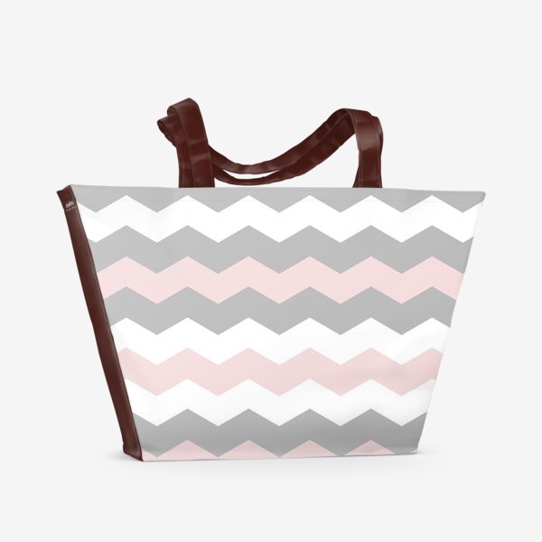 Пляжная сумка «Зигзаг розовый»