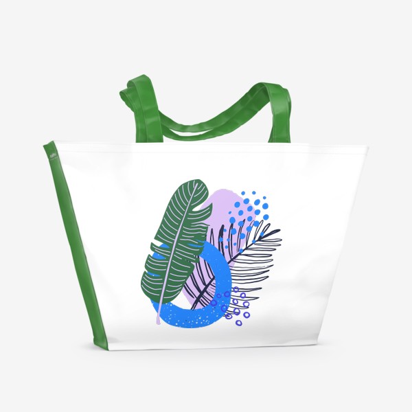 Пляжная сумка «Тропический принт. Экзотические растения»