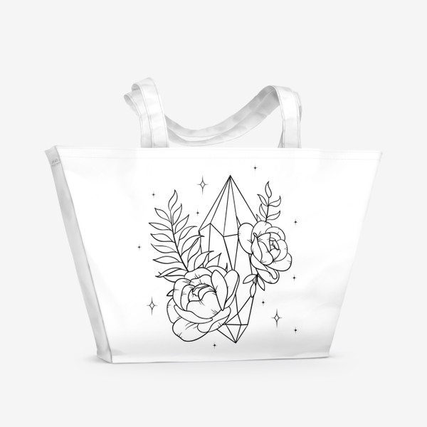 Пляжная сумка «Кристалл и розы»