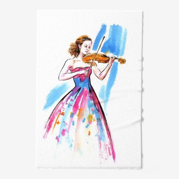 Полотенце «Девушка-скрипачка»