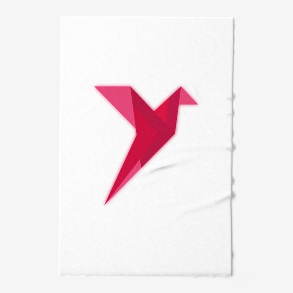 Полотенце «Красная колибри из бумаги»