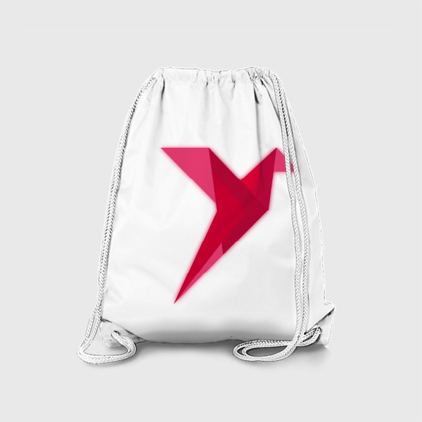 Рюкзак «Красная колибри из бумаги»