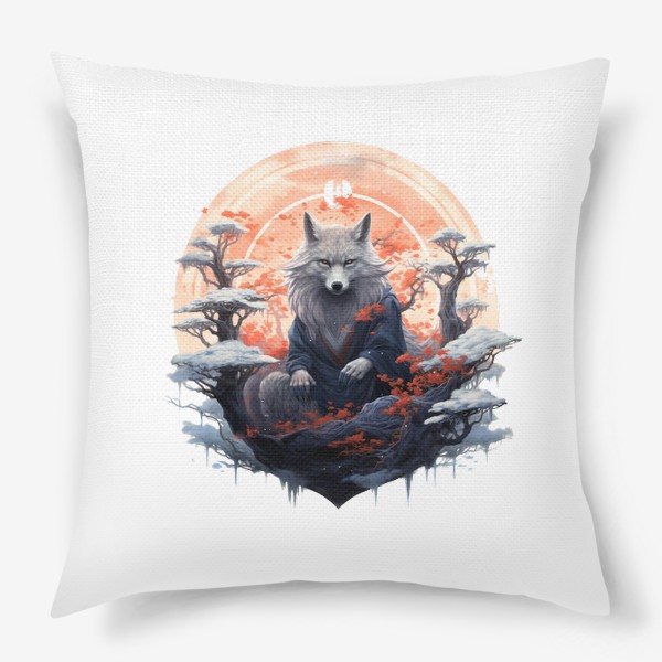 Подушка «Японский волк»