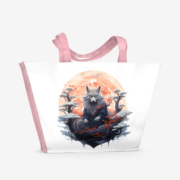Пляжная сумка «Японский волк»