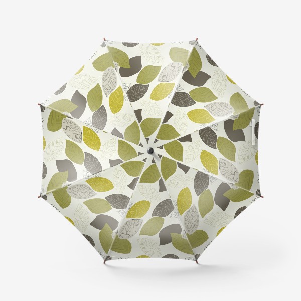 Зонт «Бесшовный паттерн с листьями.Скелетные листья.»