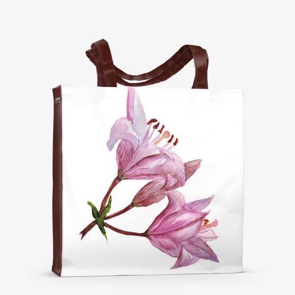 Сумка-шоппер «Розовые садовые лилии»