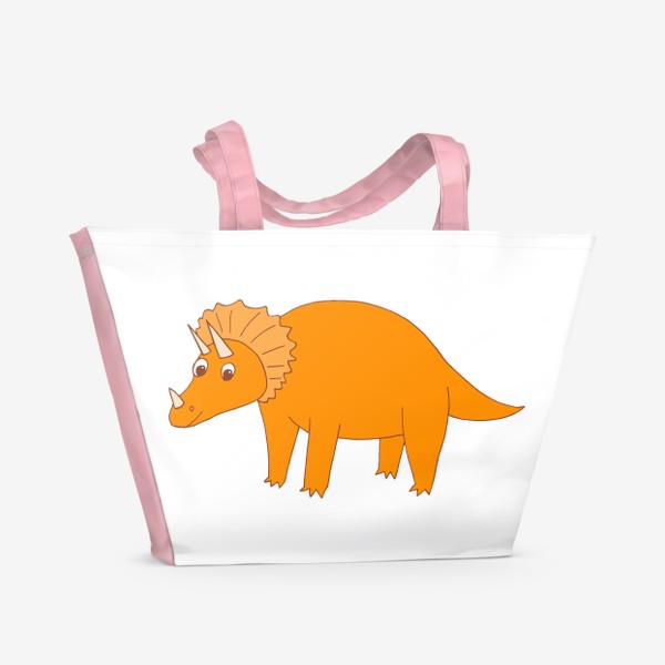 Пляжная сумка «динозавр трицератопс»
