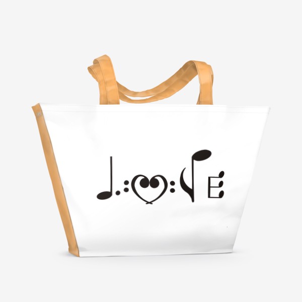 Пляжная сумка «Любовь нотами»