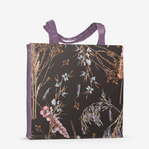 Сумка-шоппер «Сухие цветы и травы. Зимний букет»