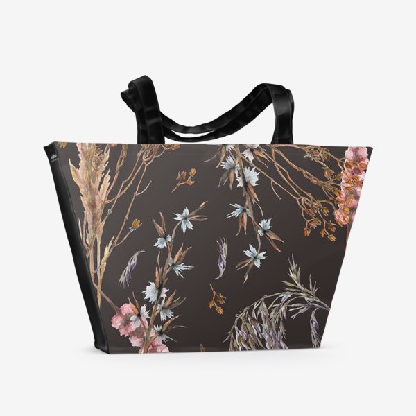 Пляжная сумка «Сухие цветы и травы. Зимний букет»