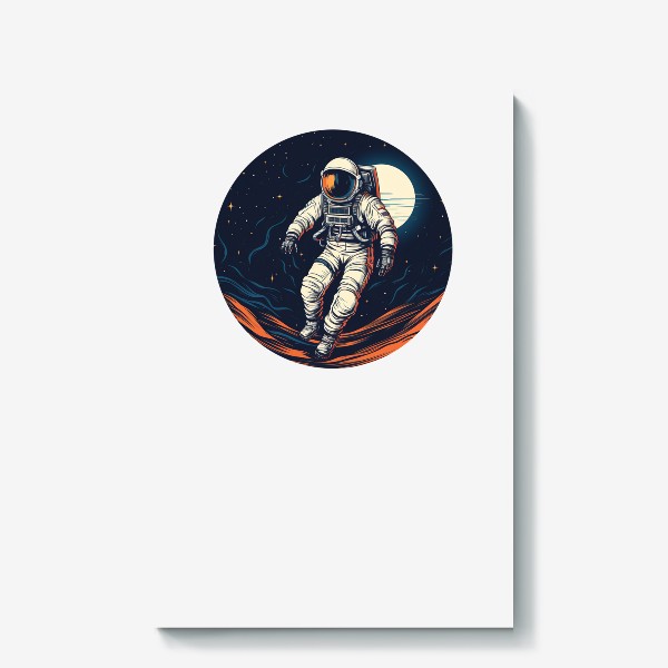 Холст «Космонавт в круге - 4»