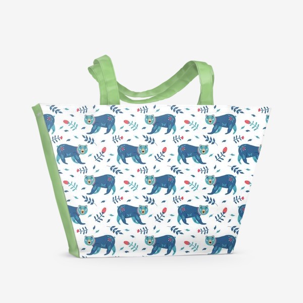 Пляжная сумка «Синие медведи»