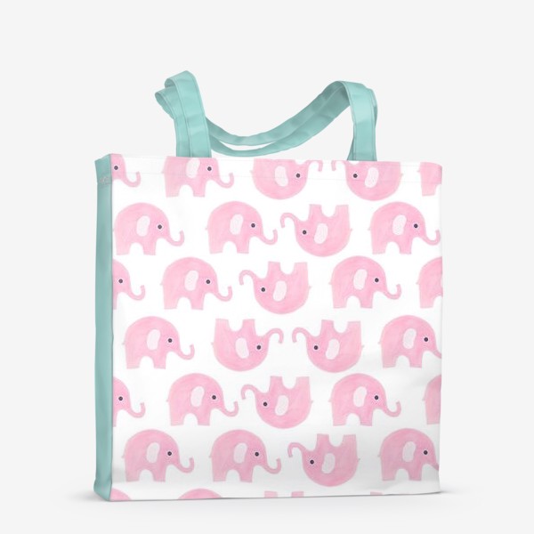 Сумка-шоппер «розовые слоники»