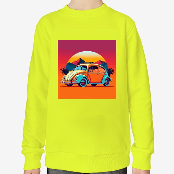 Свитшот «Ретро авто  в стиле винтажного постера»