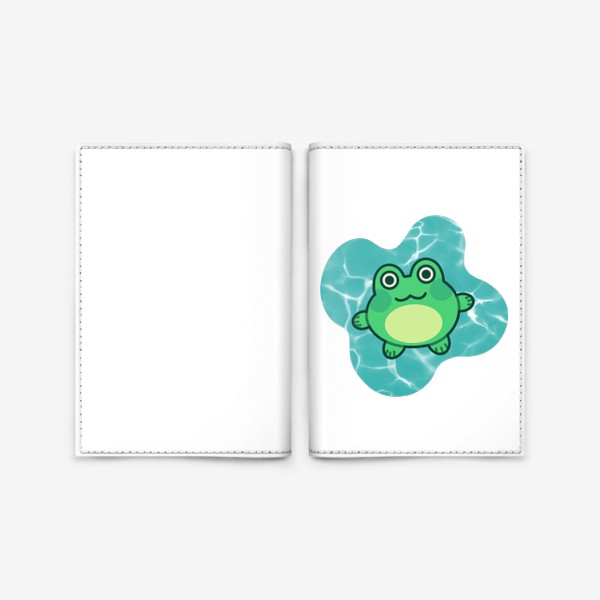 Обложка для паспорта «Отдыхающая лягушка»