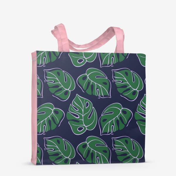 Сумка-шоппер «Листья монстеры. Тропическое растение»