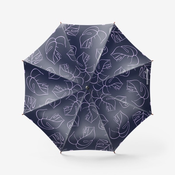 Зонт «Листья монстеры. Тропическое растение»