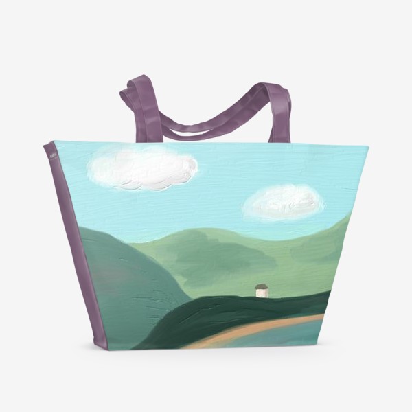 Пляжная сумка «Пейзаж маслом»