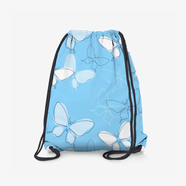 Рюкзак «Бесшовный паттерн с бабочками.Бабочки минимализм.»