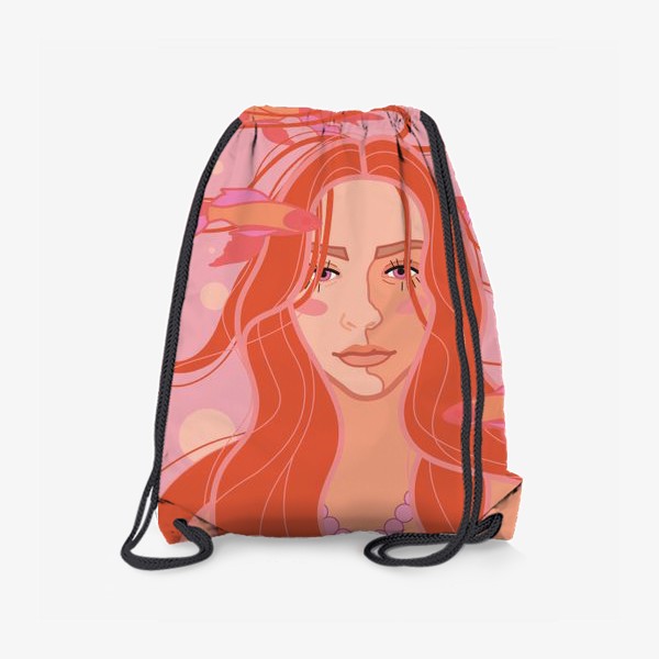 Рюкзак «рыжеволосая девушка в подводном мире»