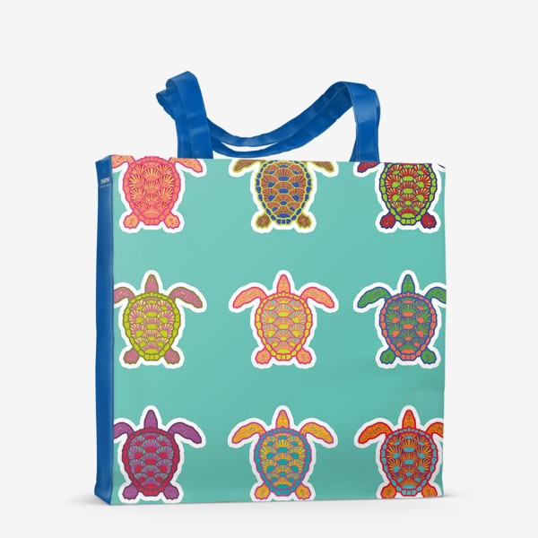 Сумка-шоппер «разноцветные морские черепашки»